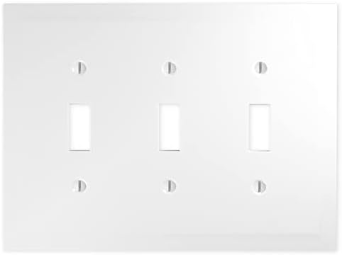  Questech Outlet Covers Bright White Satin 1-Gang Switch Plates 3 Pack for Home Decor
| Single Duplex Wall Plates Decora