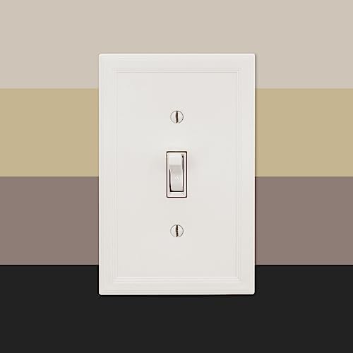  Questech Insulated Single Toggle Wall Plate for Electrical Outlets
| Decorative White Questech Light Switch Cover 1-Gan