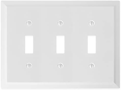  Questech Outlet Covers Bright White Satin 1-Gang Switch Plates 3 Pack for Home Decor
| Single Duplex Wall Plates Decora
