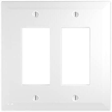  Questech Outlet Covers Bright White Satin 1-Gang Switch Plates 3 Pack for Home Decor
| Single Duplex Wall Plates Decora
