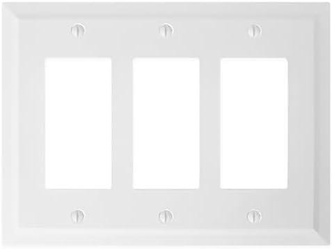  Questech Outlet Covers Bright White Satin 1-Gang Switch Plates 3 Pack for Home Decor
| Single Duplex Wall Plates Decora