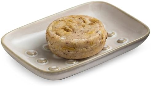 Ceramic Soap Dish Bar Cleaner for Shower Easy to Clean Bath Shower Bathroom Kitchen Sink