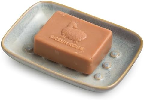 Ceramic Soap Dish Bar Cleaner for Shower Easy to Clean Bath Shower Bathroom Kitchen Sink