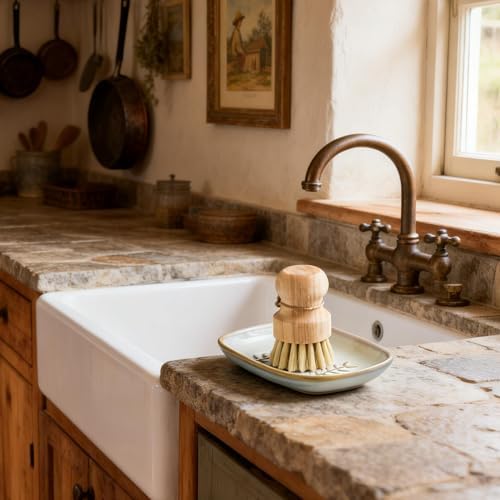 Ceramic Soap Dish Bar Cleaner for Shower Easy to Clean Bath Shower Bathroom Kitchen Sink