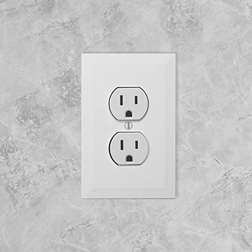  Questech Outlet Covers Bright White Satin 1-Gang Switch Plates 3 Pack for Home Decor
| Single Duplex Wall Plates Decora