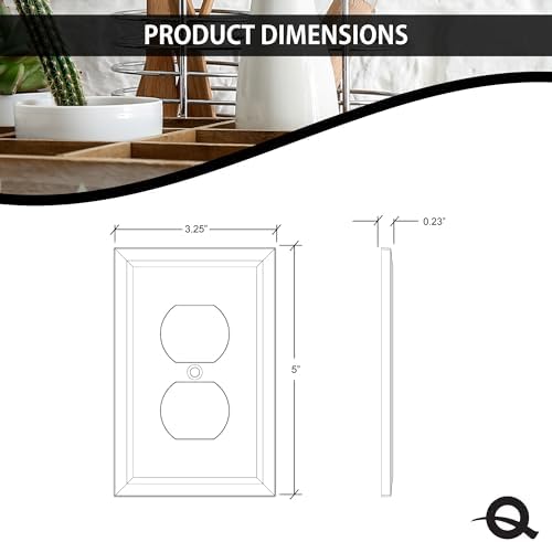  Questech Outlet Covers Bright White Satin 1-Gang Switch Plates 3 Pack for Home Decor
| Single Duplex Wall Plates Decora