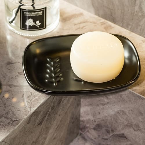 Ceramic Soap Dish Bar Cleaner for Shower Easy to Clean Bath Shower Bathroom Kitchen Sink