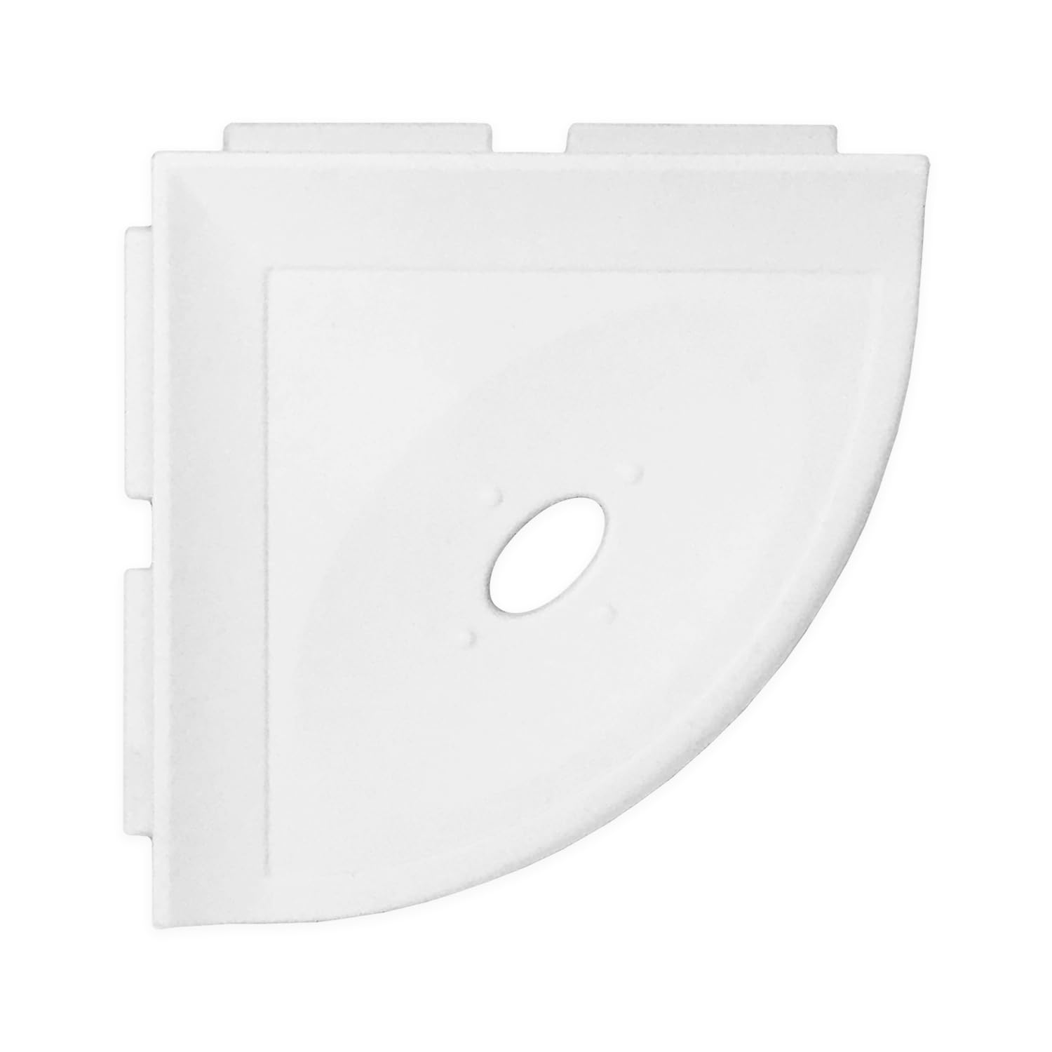 Questech 5" Shower Soap Dish Shelf for Inside Shower, Bright White Matte, Bath Organizer for Tiled Walls, Corner Soap Ho